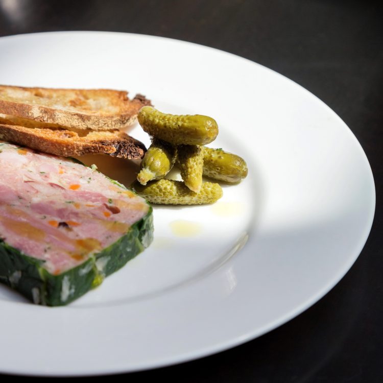 0023 - 2014 - Parsonage Grill - Oxford - Low Res - Roast Duck Terrine Bramley Apple Jelly - Web Hero