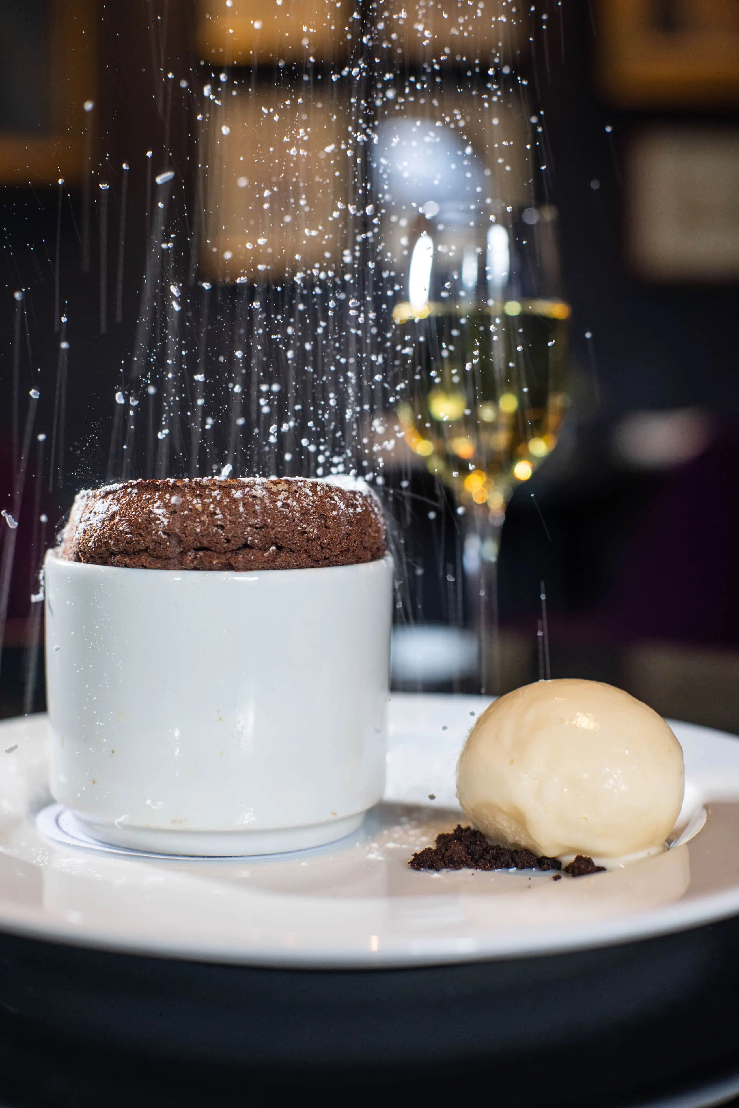 0069 - 2021 - Parsonage Grill - Oxford - High res - Chocolate Souffle Christmas Pudding - Web Hero